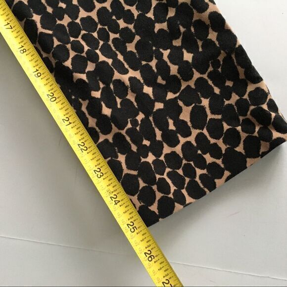 LOFT Ann Taylor Ankle Pants Printed Womens Size 6 Black Brown - Picture 7 of 7
